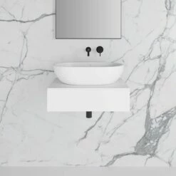 Edge Wall Hung Vanity Drawer Unit 600mm -LUSSOSTONE Shop edge wall hung vanity drawer unit 600mm p1042 10414 zoom