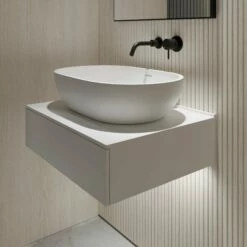 Edge Wall Hung Vanity Drawer Unit 600mm -LUSSOSTONE Shop edge wall hung vanity drawer unit 600mm p1042 17420 zoom