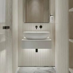 Edge Wall Hung Vanity Drawer Unit 600mm -LUSSOSTONE Shop edge wall hung vanity drawer unit 600mm p1042 17421 zoom