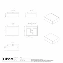 Edge Wall Hung Vanity Drawer Unit 600mm -LUSSOSTONE Shop edge wall hung vanity drawer unit 600mm p1042 36053 zoom