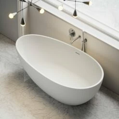 Front Page -LUSSOSTONE Shop egg shell freestanding stone bath 1600mm p507 17443 zoom
