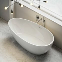 Egg Shell Freestanding Stone Bath 1600mm -LUSSOSTONE Shop egg shell freestanding stone bath 1600mm p507 17446 zoom