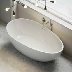 Egg Shell Freestanding Stone Bath 1700mm -LUSSOSTONE Shop egg shell freestanding stone bath 1700mm p21 17436 zoom