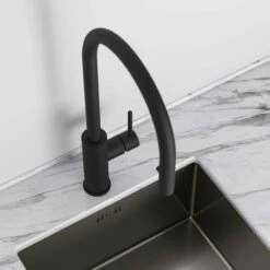 Elegance Pull Out Kitchen Mixer Tap Matte Black -LUSSOSTONE Shop elegance pull out kitchen mixer tap matte black p4072 22858 zoom