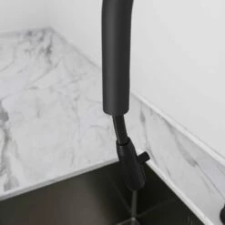 Elegance Pull Out Kitchen Mixer Tap Matte Black & Vello Undermount Sink Black Gunmetal -LUSSOSTONE Shop elegance pull out kitchen mixer tap matte black vello undermount sink black gunmetal p5013 27572 image