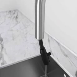 Elegance Pull Out Kitchen Mixer Tap & Vello Undermount Sink In Stainless -LUSSOSTONE Shop elegance pull out kitchen mixer tap vello undermount sink in stainless p4949 26745 image