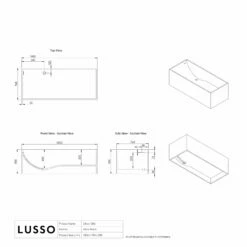 Ethos Freestanding Stone Bath 1800mm -LUSSOSTONE Shop ethos freestanding stone bath 1800mm p309 34908 zoom