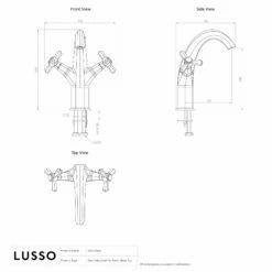 Eton Polished Nickel Tall Basin Mixer Tap -LUSSOSTONE Shop eton polished nickel tall basin mixer tap p3870 35782 zoom