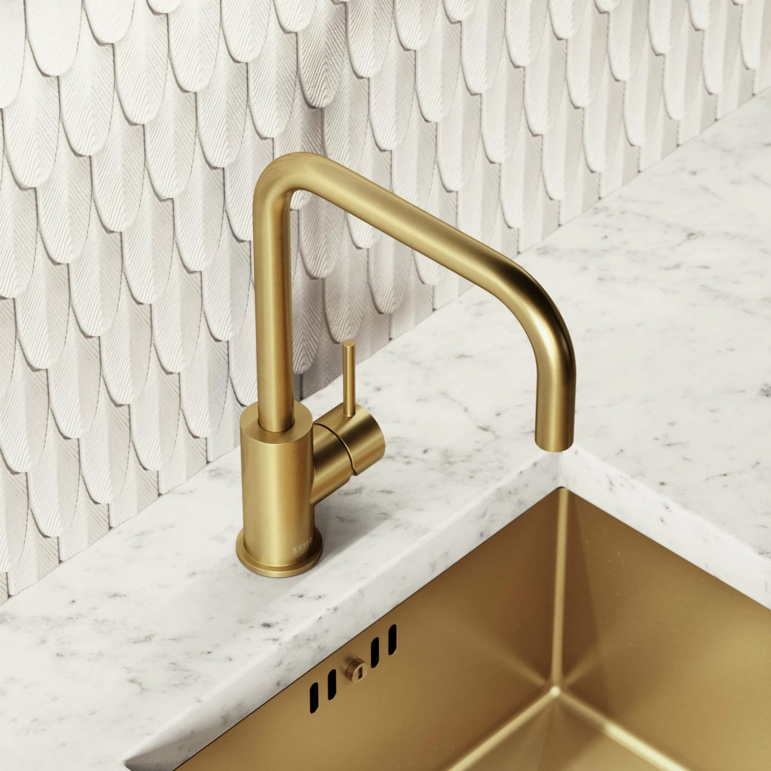 Flow Single Lever Kitchen Mixer Tap Brushed Gold 4 Flow Single Lever Kitchen Mixer Tap Brushed Gold - Image 2