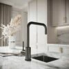 Flow Single Lever Kitchen Mixer Tap Gunmetal