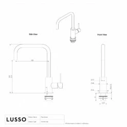 Flow Single Lever Kitchen Mixer Tap Gunmetal -LUSSOSTONE Shop flow single lever kitchen mixer tap gunmetal p5842 46381 zoom