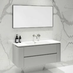Fontane Vanity Unit With Stone Basin (Concrete Grey 1200mm) -LUSSOSTONE Shop fontane vanity unit with stone basin concrete grey 1200mm p1906 11711 image