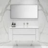 Fontane Vanity Unit With Stone Basin (Matte White 1200mm) -LUSSOSTONE Shop fontane vanity unit with stone basin matte white 1200mm p1907 11713 image