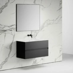 Gobain Vanity Unit With Stone Basin (Black 1000mm) -LUSSOSTONE Shop gobain vanity unit with stone basin black 1000mm p2213 12878 zoom