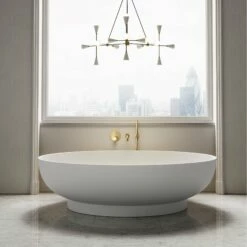 Grande Freestanding Round Stone Bath 1900mm -LUSSOSTONE Shop grande freestanding round stone bath 1900mm p328 21976 zoom