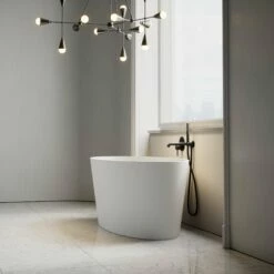 Kurv Freestanding Stone Bath 1600mm -LUSSOSTONE Shop kurv freestanding stone bath 1600mm p71 17295 zoom