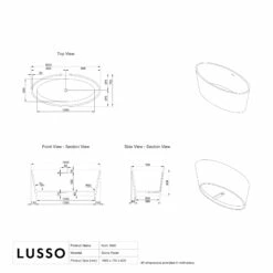 Kurv Freestanding Stone Bath 1600mm -LUSSOSTONE Shop kurv freestanding stone bath 1600mm p71 41696 zoom