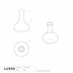 Lamora Arabescato Marble Oval Vase 300mm -LUSSOSTONE Shop lamora arabescato marble oval vase 300mm p5314 46385 image