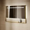 Levante Brushed Gold Mirror With Natural White LED Light And Demister 1200mm