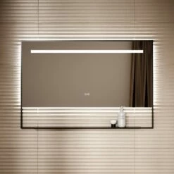 Levante Matte Black Mirror With Natural White LED Light And Demister 1200mm 9 Levante Matte Black Mirror With Natural White LED Light And Demister 1200mm -LUSSOSTONE Shop levante matte black mirror with natural white led light and demister 1200mm p6480 40626 zoom
