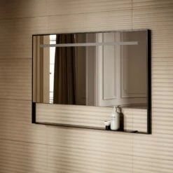 Levante Matte Black Mirror With Natural White LED Light And Demister 1200mm 10 Levante Matte Black Mirror With Natural White LED Light And Demister 1200mm -LUSSOSTONE Shop levante matte black mirror with natural white led light and demister 1200mm p6480 40627 zoom