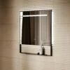Levante Matte Black Mirror With Natural White LED Light And Demister 800mm -LUSSOSTONE Shop levante matte black mirror with natural white led light and demister 800mm p6478 40616 zoom