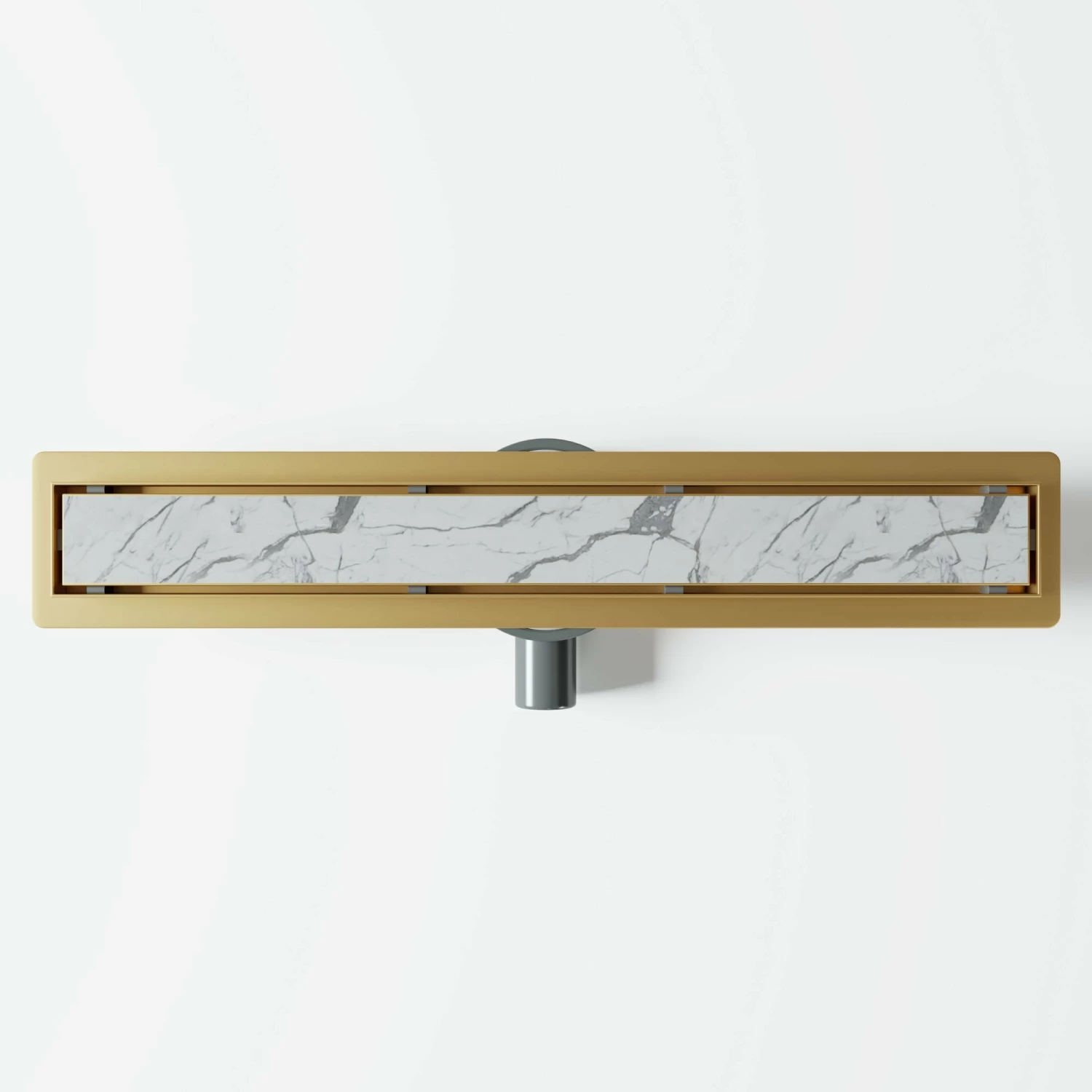 Linear Brushed Gold Tilable Wetroom Waste Kit 3 Linear Brushed Gold Tilable Wetroom Waste Kit