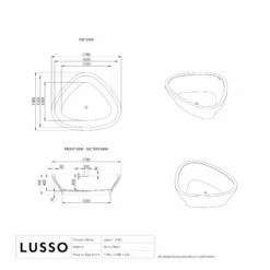 Lissoni Freestanding Corner Stone Bath 1780mm -LUSSOSTONE Shop lissoni freestanding corner stone bath 1780mm p1073 34913 zoom
