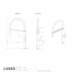 Livello Matte Black Pull Out Kitchen Mixer Tap -LUSSOSTONE Shop livello matte black pull out kitchen mixer tap p2408 35650 zoom