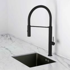 Livello Matte Black Pull Out Kitchen Mixer Tap -LUSSOSTONE Shop livello matte black pull out kitchen mixer tap p2408 35866 zoom