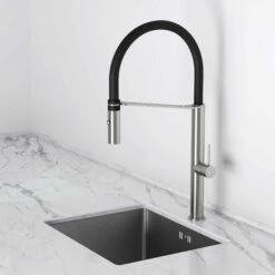Livello Pull Out Kitchen Tap & Vello Undermount Sink In Stainless -LUSSOSTONE Shop livello pull out kitchen tap vello undermount sink in stainless p4069 35875 zoom