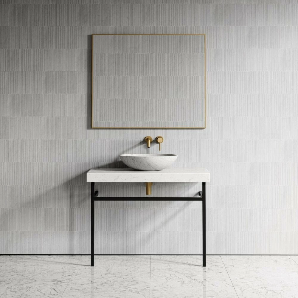 Lomazzo Countertop Vanity Unit Carrara Marble 1000mm 3 Lomazzo Countertop Vanity Unit Carrara Marble 1000mm