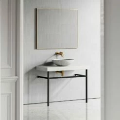 Lomazzo Countertop Vanity Unit Carrara Marble 1000mm 8 Lomazzo Countertop Vanity Unit Carrara Marble 1000mm -LUSSOSTONE Shop lomazzo countertop vanity unit carrara marble 1000mm p4925 26623 image