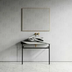 Lomazzo Countertop Vanity Unit Panda Marble 1000mm 12 Lomazzo Countertop Vanity Unit Panda Marble 1000mm -LUSSOSTONE Shop lomazzo countertop vanity unit panda marble 1000mm p5019 27593 image