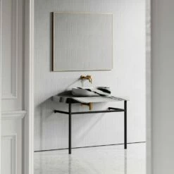 Lomazzo Countertop Vanity Unit Panda Marble 1000mm 14 Lomazzo Countertop Vanity Unit Panda Marble 1000mm -LUSSOSTONE Shop lomazzo countertop vanity unit panda marble 1000mm p5019 27595 image