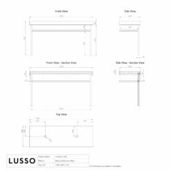 Lomazzo Countertop Vanity Unit Panda Marble 1400mm -LUSSOSTONE Shop lomazzo countertop vanity unit panda marble 1400mm p5030 35942 zoom