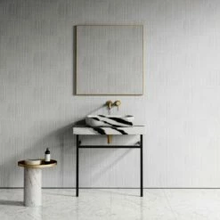 Lomazzo Countertop Vanity Unit Panda Marble 800mm -LUSSOSTONE Shop lomazzo countertop vanity unit panda marble 800mm p5020 27600 image