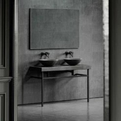 Lomazzo Countertop Vanity Unit Pietra Grey Marble 1200mm -LUSSOSTONE Shop lomazzo countertop vanity unit pietra grey marble 1200mm p5027 27626 image