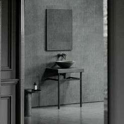 Lomazzo Countertop Vanity Unit Pietra Grey Marble 600mm -LUSSOSTONE Shop lomazzo countertop vanity unit pietra grey marble 600mm p5018 27588 image