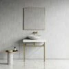 Lomazzo Gold Countertop Vanity Unit Carrara Marble 800mm -LUSSOSTONE Shop lomazzo gold countertop vanity unit carrara marble 800mm p5637 34700 zoom
