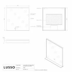 Lumiere Matte Black Mirror With Natural White LED Light And Demister 800mm -LUSSOSTONE Shop lumiere matte black mirror with natural white led light and demister 800mm p6484 39861 zoom