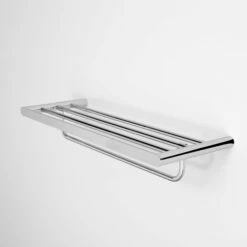 Lusso Chrome Luxe Towel Shelf With Rail 600mm -LUSSOSTONE Shop lusso chrome luxe towel shelf with rail 600mm p1106 6643 zoom