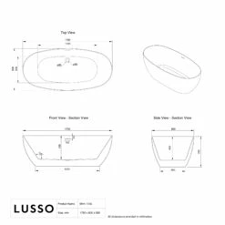 Lusso Light Mimi Freestanding Bath 1700mm -LUSSOSTONE Shop lusso light mimi freestanding bath 1700mm p7378 45627 zoom