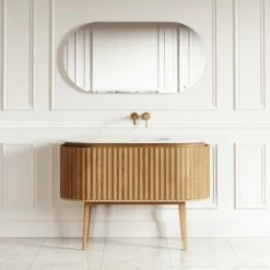 Lusso Regent Curved Oak Vanity Unit 1200mm