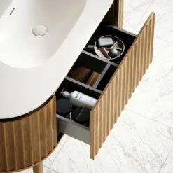 Lusso Regent Curved Oak Vanity Unit 1200mm -LUSSOSTONE Shop lusso regent curved oak vanity unit 1200mm p6593 41770 zoom