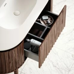 Lusso Regent Curved Walnut Vanity Unit 1200mm -LUSSOSTONE Shop lusso regent curved walnut vanity unit 1200mm p6595 41782 zoom