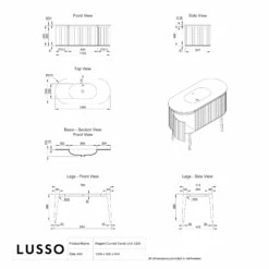 Lusso Regent Curved Walnut Vanity Unit 1200mm -LUSSOSTONE Shop lusso regent curved walnut vanity unit 1200mm p6595 42452 zoom