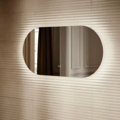 Lusso Regent Oval Mirror With Demister And Light 1200mm