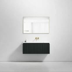 Luv Fluted Vanity Unit With Stone Basin (Matte Blue 1200mm)