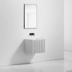 Luv Fluted Vanity Unit With Stone Basin (Matte White 600mm) 9 Luv Fluted Vanity Unit With Stone Basin (Matte White 600mm) -LUSSOSTONE Shop luv fluted vanity unit with stone basin matte white 600mm p3155 21678 zoom